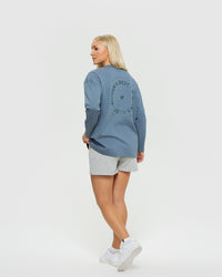 Comfort Oversized Long Sleeve T-Shirt | Smoke Blue