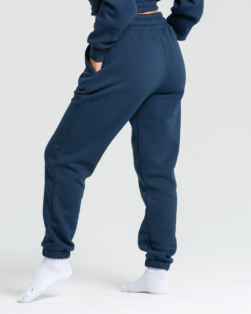 Women's Essential Comfort Jogger Pants (Small, Navy)