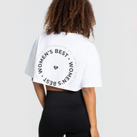 Comfort Oversized Cropped Short Sleeve T-Shirt | White