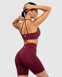 Define Seamless Halter Neck Bra | Dark Cherry