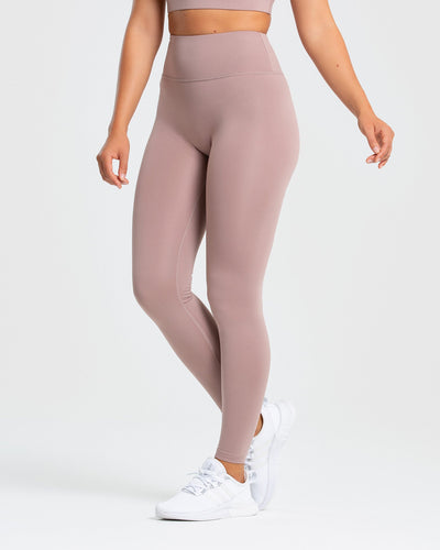 TLF Womens Workout Leggings Desert Taupe Ribbed High Waist Fitted Fit Size  Large