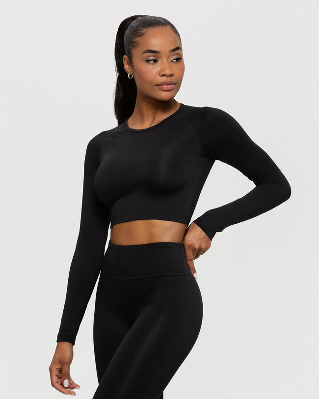 Crop long top shop