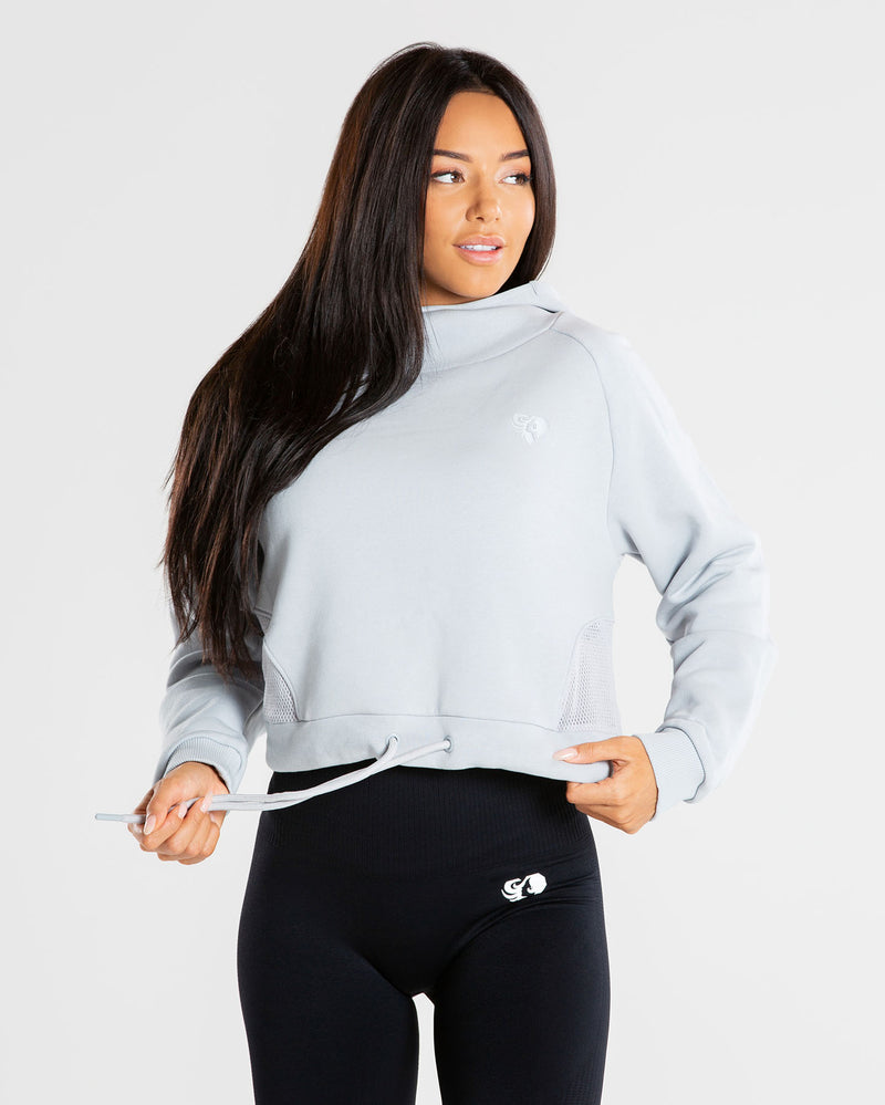 Mesh 2025 cropped hoodie