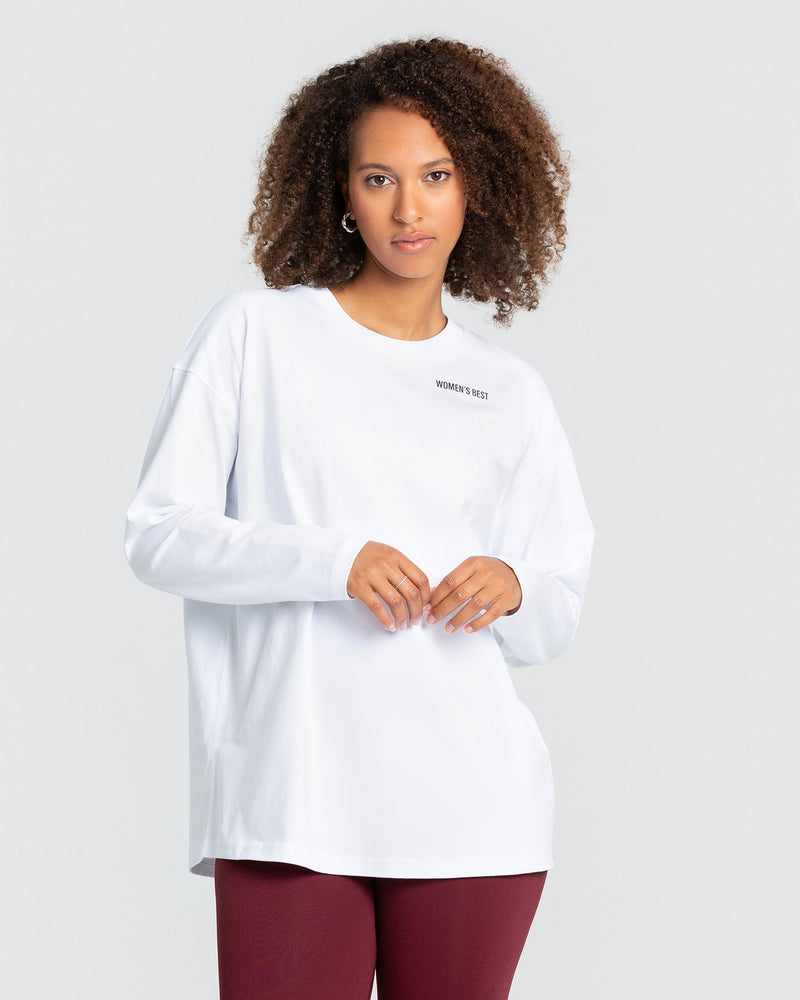 Comfort Oversized Long Sleeve T-Shirt - White