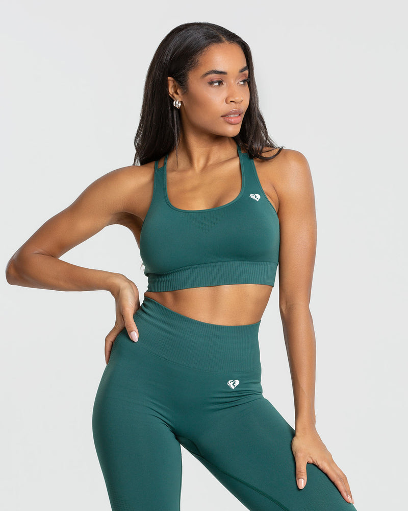 GAVELO Seamless BOOSTER- Forest Green Sports Bra @