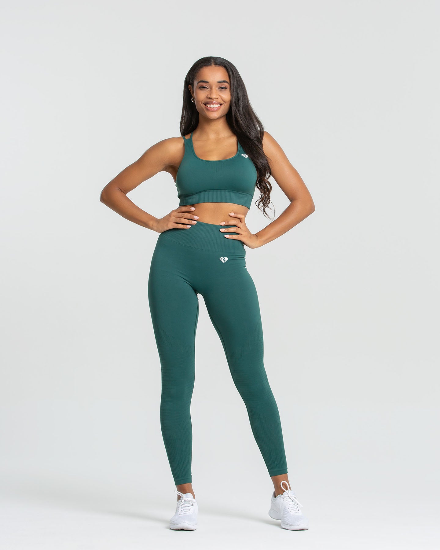 Power Seamless Sports Bra | Forest Green