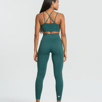 Power Seamless Sports Bra | Forest Green