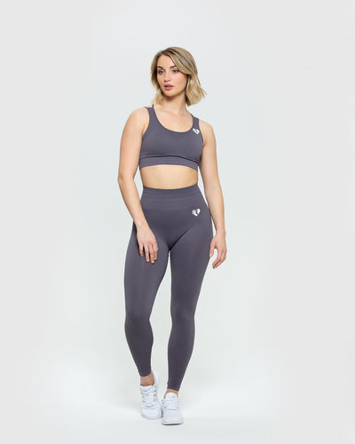 Urban Threads Tall seamless squat proof gym leggings in charcoal gray  heather