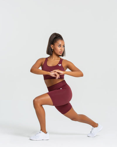 Burgundy 2025 cycling shorts