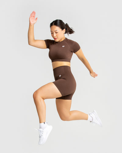 Brown Workout & Running Shorts for Women